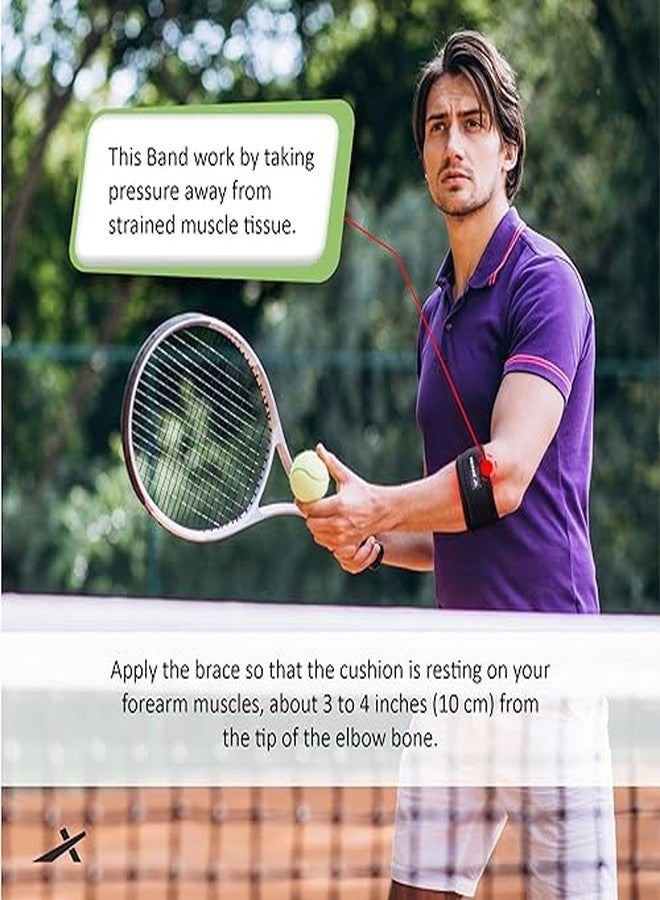 Vector X Tendonitis and Tennis Elbow & Strap for Men & Women, Golfers Elbow Counterforce Band for Tendon Pain Relief, Weightlifting Having Elbow Strap with Compression Pad - Image 4