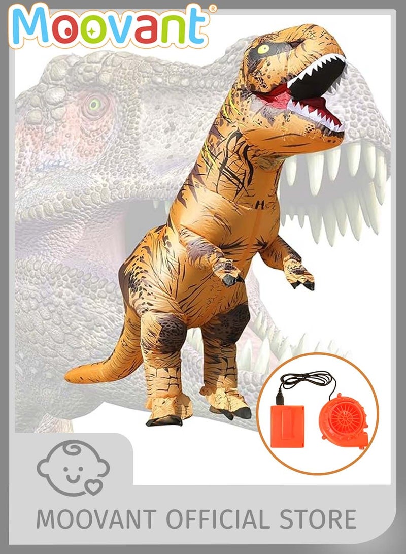 موفانت زي قابل للنفخ على شكل ديناصور للمهرجان، زي راكب ديناصور قابل للنفخ لحفلات التنكر، زي لعبة تنكرية مضحكة قابلة للنفخ للأطفال، ارتفاع 120-150 سم - Image 1