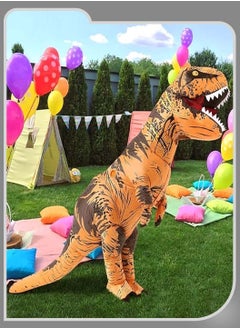 Moovant Dinosaur Shape Inflatable Costume for Festival, Blower Dinosaur Rider Costume for Dress Up Party, Funny Blow up Pretend Toy Costume for Kids Cosplay Party, 120-150cm Height  - Image 3
