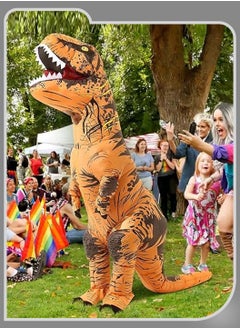 Moovant Dinosaur Shape Inflatable Costume for Festival, Blower Dinosaur Rider Costume for Dress Up Party, Funny Blow up Pretend Toy Costume for Kids Cosplay Party, 120-150cm Height  - Image 5