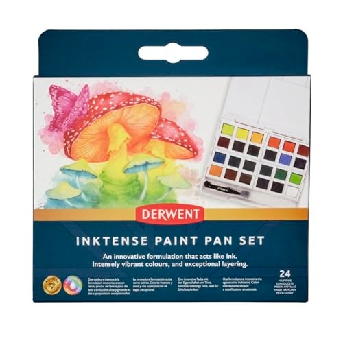 Derwent Inktense Paint Pan Set, Assorted Colors, 24 Count (2306318) - Image 2