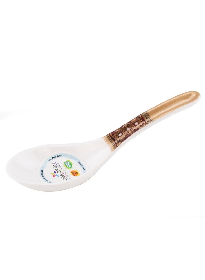 Moda Cucina Melamine Stylo Soup Spoon Ethinic Red 13.5cm Esma Approved