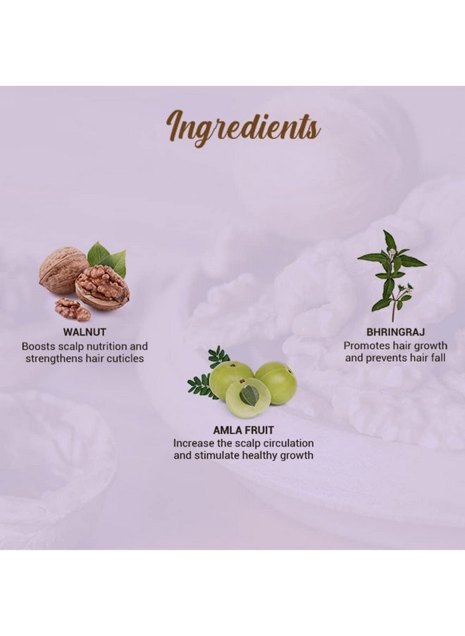 Biotique - Walnut Bark Volumizing Shampoo For Fine & Thinning Hair 190 Ml/ 6.42 Oz. I Makes Hair Healthy Silky Shiny And Pure Natural Black I Musk Root Soap Nut And Black Malya Flowers - Image 1