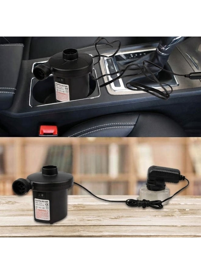 Lynacz Original Electric Air Pump for Inflatable Mattress, High-Speed Portable Air Pump with Inflate & Deflate Function, Compact Lightweight Air Pump for Air Beds, Swimming Pools, Inflatable Boats, Pool Floats, Vacuum Storage Bags, Camping & Outdoor Use, AC Powered, Black - Image 3