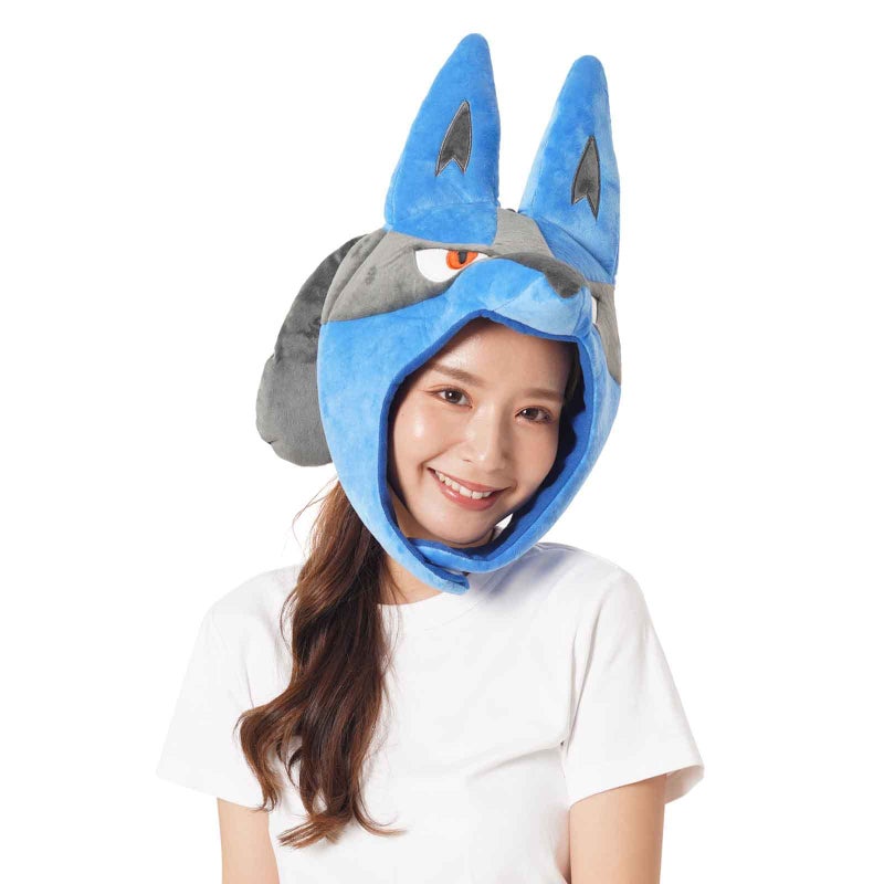 SAZAC Blue Lucario Pokemon Hat Costume for Adults - Premium Cozy Cap with Strap - Perfect Halloween Costume & Adult Cosplay - Image 3