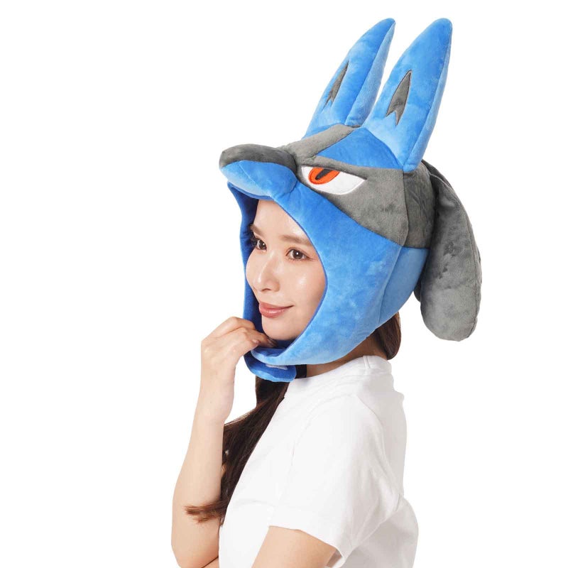 SAZAC Blue Lucario Pokemon Hat Costume for Adults - Premium Cozy Cap with Strap - Perfect Halloween Costume & Adult Cosplay - Image 4