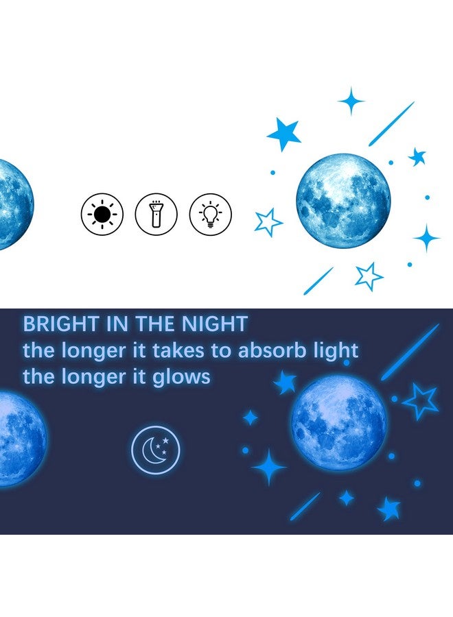Robmoda Glow in The Dark Stars for Ceiling, Starry Sky Stars and Moon Wall Decals, Space Solar System Galaxy Planets Wall Decors, for Kids Nursery Bedroom Living Room, Birthday Party Christmas - Image 4