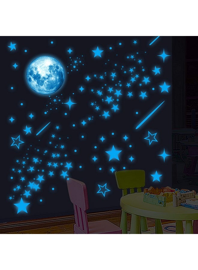 Robmoda Glow in The Dark Stars for Ceiling, Starry Sky Stars and Moon Wall Decals, Space Solar System Galaxy Planets Wall Decors, for Kids Nursery Bedroom Living Room, Birthday Party Christmas - Image 2