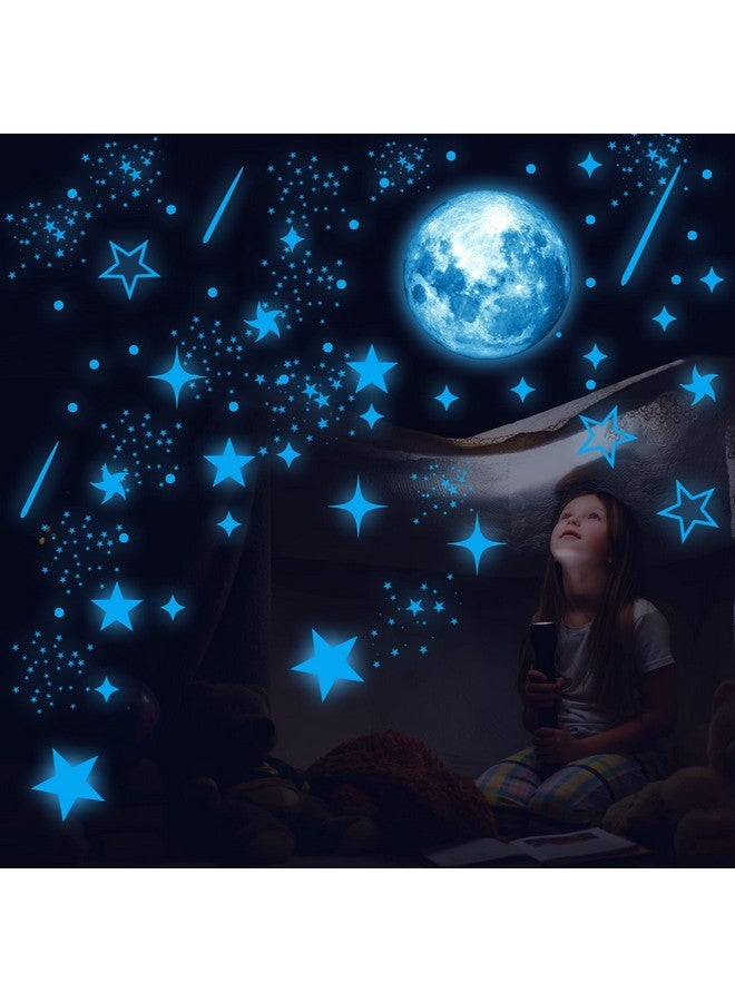 Robmoda Glow in The Dark Stars for Ceiling, Starry Sky Stars and Moon Wall Decals, Space Solar System Galaxy Planets Wall Decors, for Kids Nursery Bedroom Living Room, Birthday Party Christmas - Image 3