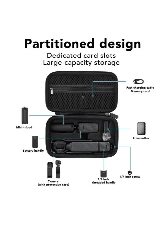 Ailily Carrying Case for DJI Osmo Pocket 3, Portable Hard Storage Bag with Shoulder Strap, Shockproof Water-Resistant Travel Bag, Accessory for DJI Pocket 3 - Image 2