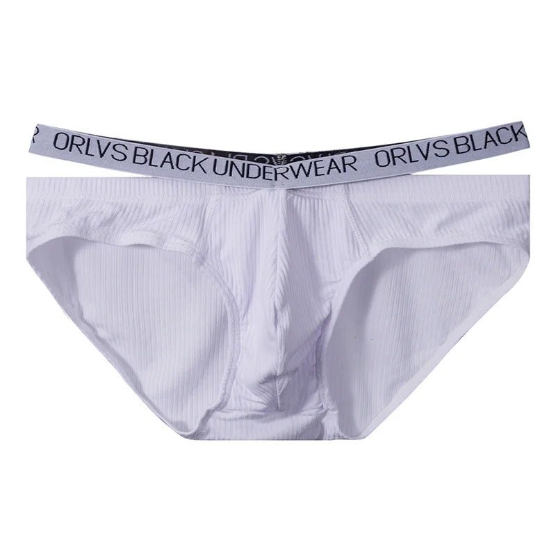 ORLVS Sexy Hip-Lifting V-Shaped Double-Waistband Cotton Breathable Sports Underwear