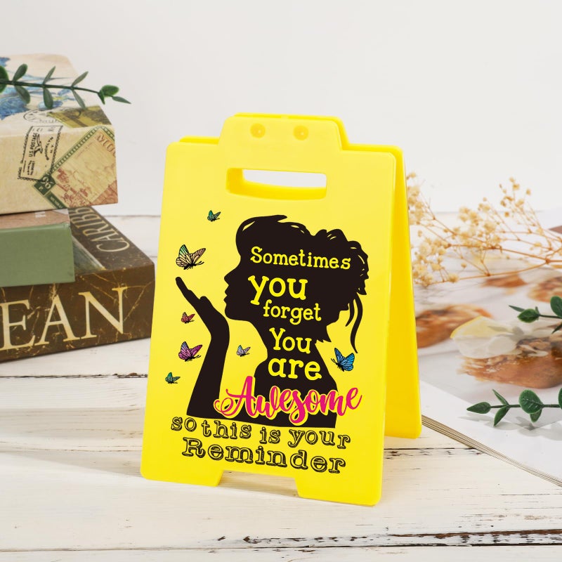 MBL Inspirational Positive Gifts Women - You are Awesome, Motivational Mental Health Self Love Gift for Female Coworker College Student Birthday Christmas, Little Reminders Office Dorm Decor Sign - Image 5
