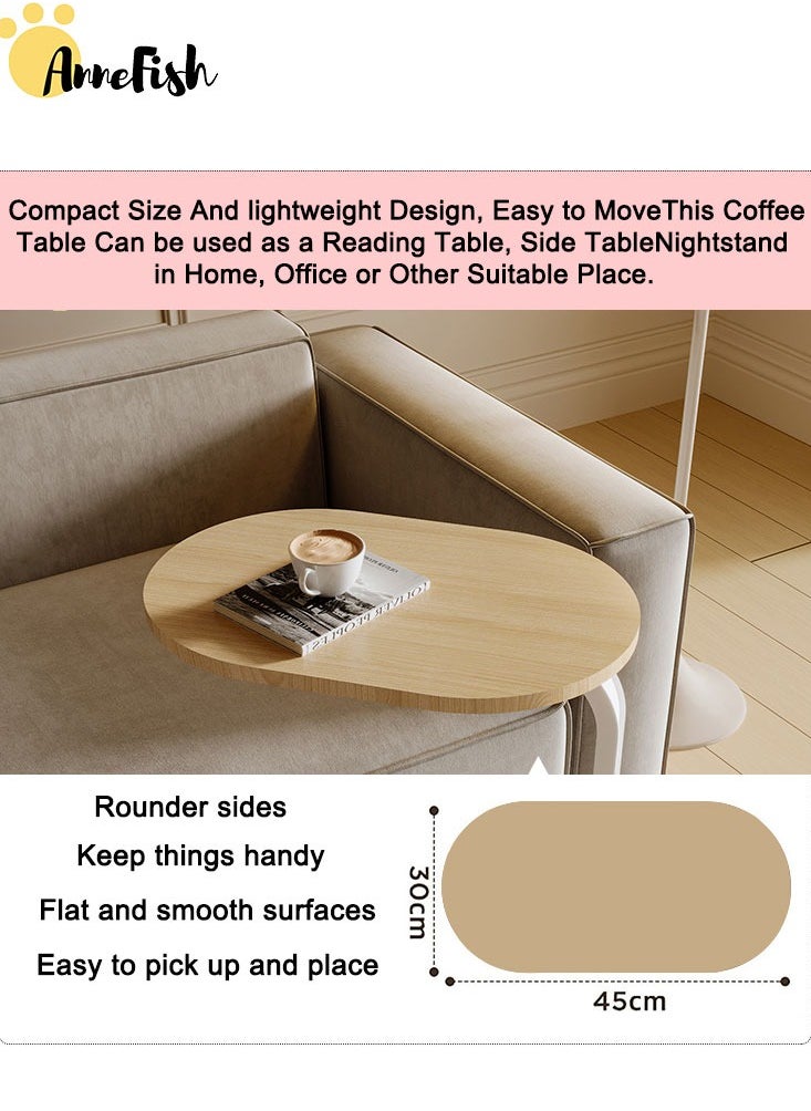 AnneFish 4-Pieces C-Shaped End Table Set Sofa Side Table End Table For Living Room Bedroom Small Service Table Couch Table Metal Frame Easy Assembly  - Image 4