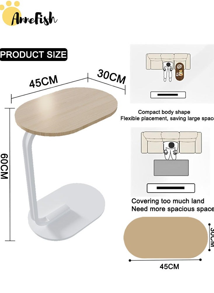 AnneFish 4-Pieces C-Shaped End Table Set Sofa Side Table End Table For Living Room Bedroom Small Service Table Couch Table Metal Frame Easy Assembly  - Image 5