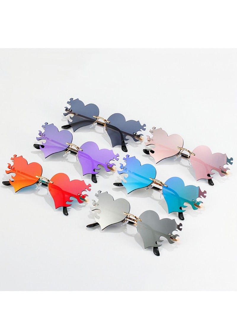 Goldfish One Piece Of Fashion New Frameless Heart Shaped Sunglasses - Image 2