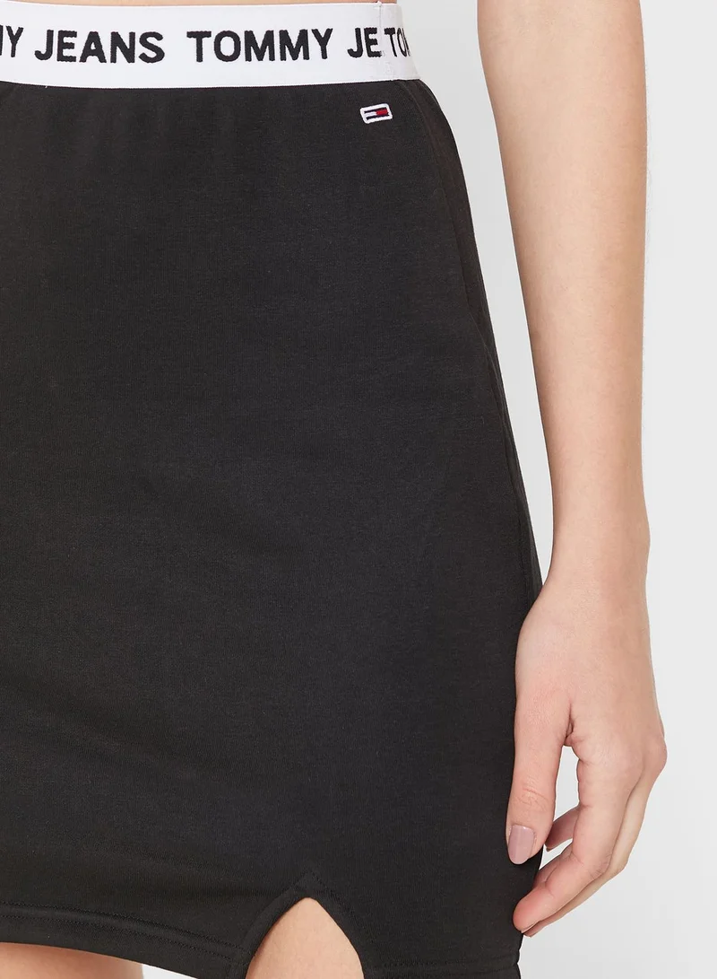 TOMMY JEANS Logo Bodycon Mini Skirt