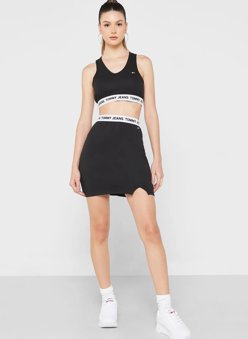 TOMMY JEANS Logo Bodycon Mini Skirt