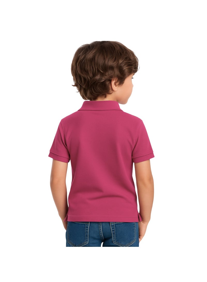 برينت شوب فور مي تيشيرت بولو للأطفال للأولاد 230 جرام في المتر المربع من القطن الخالص الألوان الأساسية - Image 5