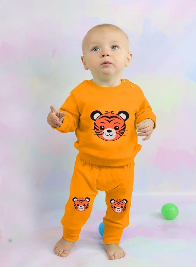 Toddylon طقم ملابس الأطفال توديلون ملابس الأطفال حديثي الولادة للأولاد والبنات قميص قطن وبنطال نوم | تي شيرت وبنطلون | سويت شيرت وبنطال رياضي | هدايا عيد الميلاد (أصفر، 12-18 شهر)  - Image 2