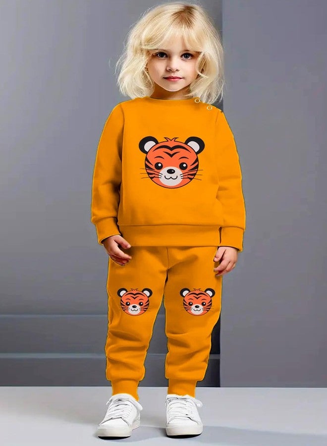 Toddylon طقم ملابس الأطفال توديلون ملابس الأطفال حديثي الولادة للأولاد والبنات قميص قطن وبنطال نوم | تي شيرت وبنطلون | سويت شيرت وبنطال رياضي | هدايا عيد الميلاد (أصفر، 12-18 شهر)  - Image 4