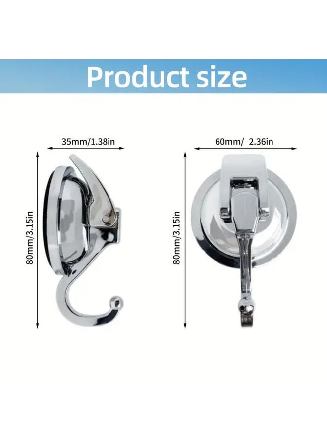 خطافات الشفط السوداء ثقيلة التحمل بدون حفر لحوض الاستحمام تتحمل حتى 11 رطلاً - Image 4