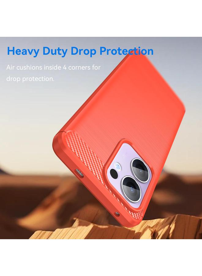 اس-توب جراب لهاتف OPPO Reno13 F 5G مصنوع من ألياف الكربون وملمس ناعم من مادة TPU - Image 3