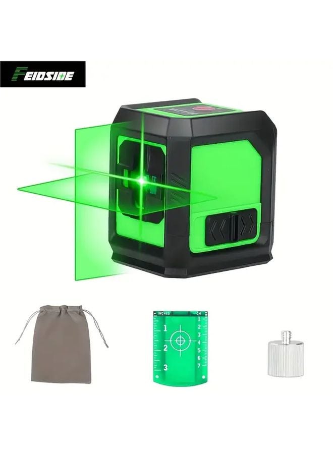 Magnetic 2 Line Self Leveling Laser Level with Tripod Base and Carry Bag - Image 1