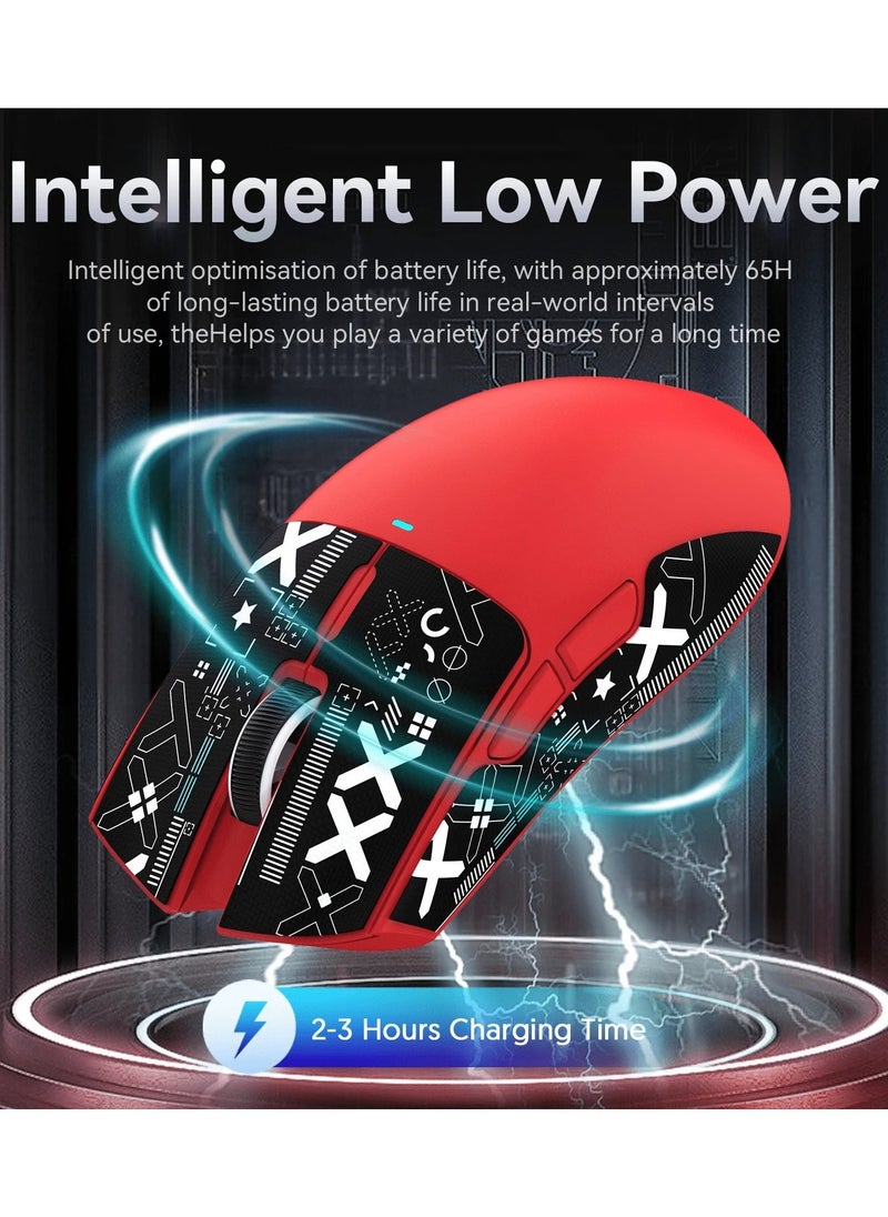 Attack Shark Lightweight Wireless Gaming Mouse, 63g, PixArt PAW3311 Gaming Sensor,  BT/2.4G Wireless/Wired with Magnetic Charging Dock And Tape For Better Grip, Attack Shark X11  - Image 3