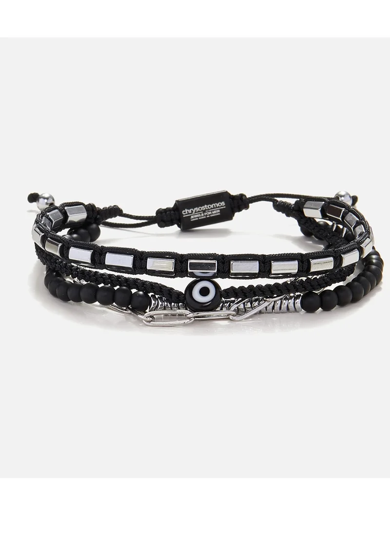 كريسوستوموس Handmade Adjustable Beaded Multi-Line Bracelet with Natural Mineral Stones