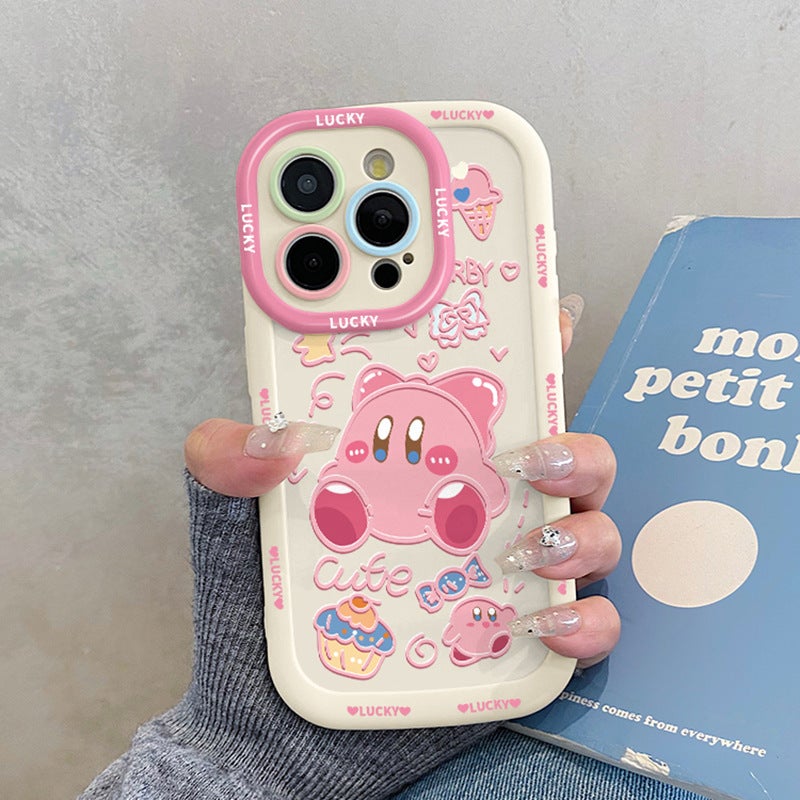 ممتعة و لطيفة كيربي مناسبة لشركة أبل 16Promax حالة الهاتف المحمول Iphone15Pro مع الحبل 14 جديد - Image 2
