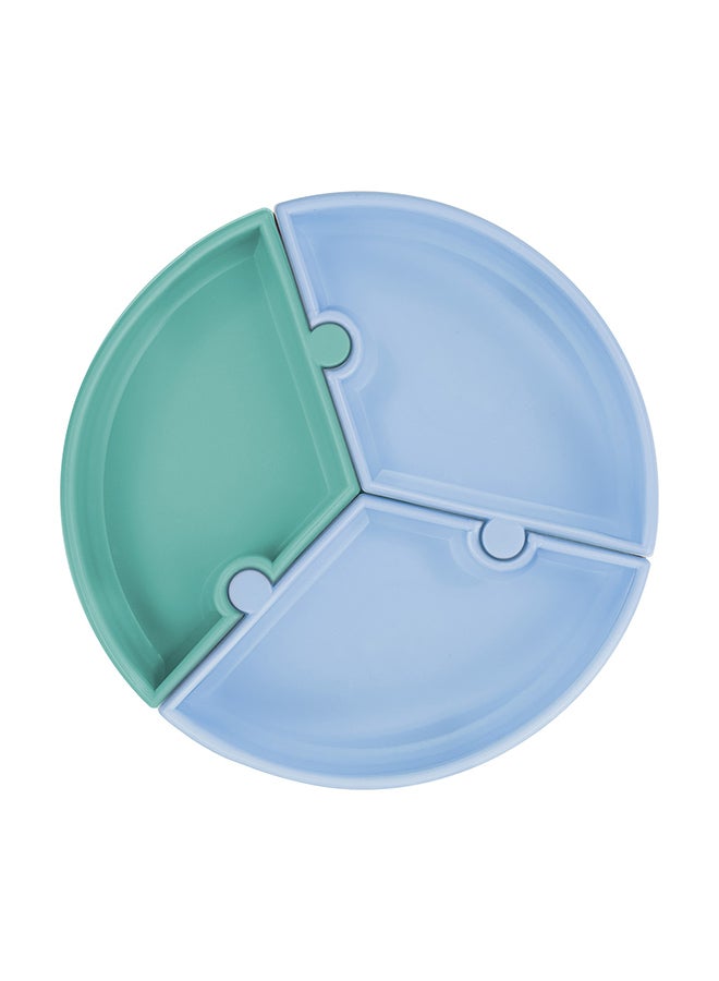 Minikoioi Puzzle Plate - Blue, Green