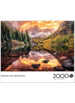 Buffalo Games Maroon Lake Reflection 2000 Piece Jigsaw Puzzle  - Image 3
