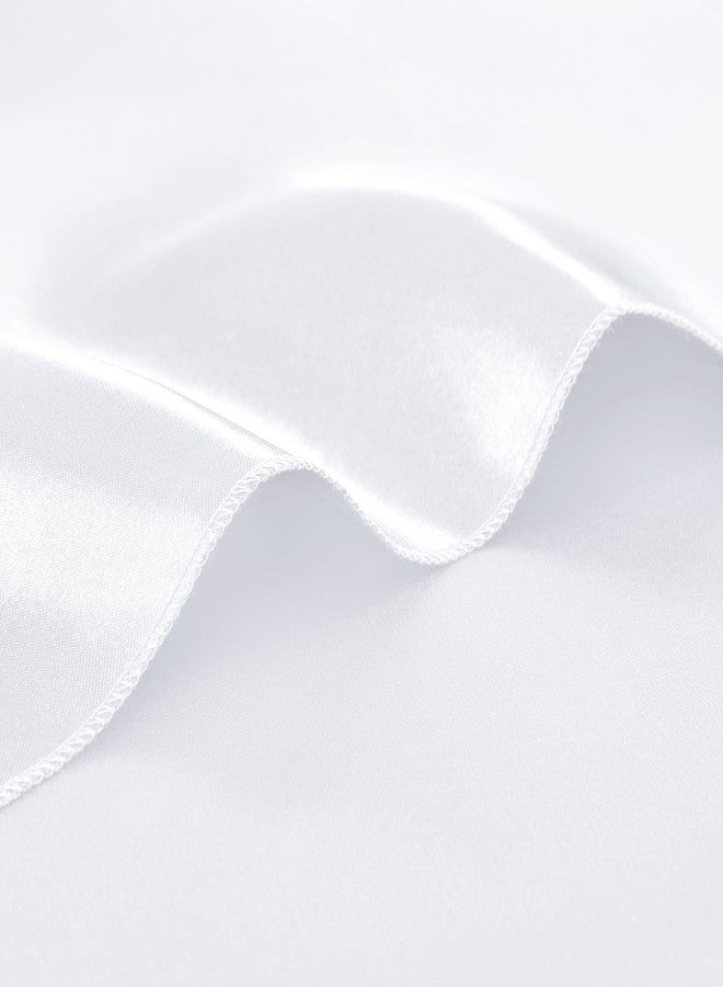 KKJIAF 50 Pack White Square Satin Napkins 17x17 Inch Soft Smooth Cloth Napkins，Silky Table Napkin for Wedding Banquet Party Decoration - Image 5
