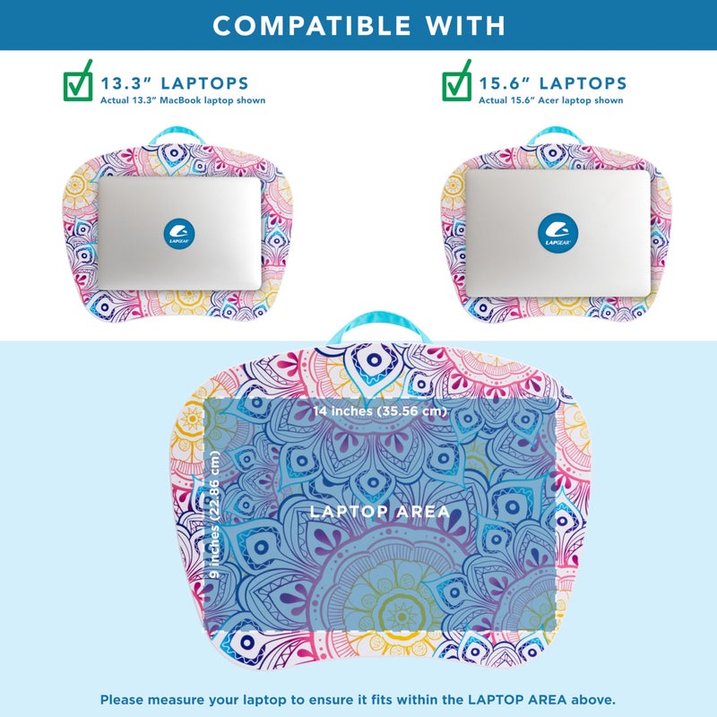 LAPGEAR MyStyle Portable Lap Desk with Cushion - Mandala - Fits up to 15.6 Inch Laptops - Style No. 45327 - Image 3