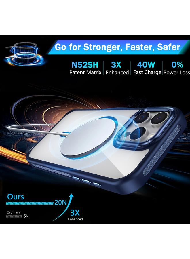 S-TOP Case For iPhone 15 Pro Breathable Skin Feel Transparent MagSafe Magnetic Phone Case - Image 3
