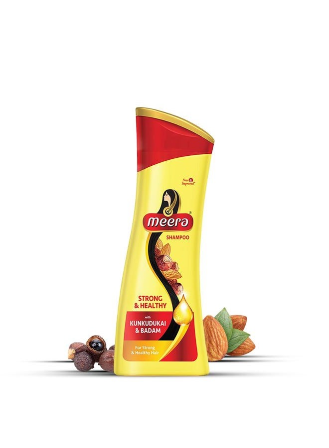 MEERA Strong & Healthy Shampoo With Kunkudukai & Badam, 180 ml - Image 1