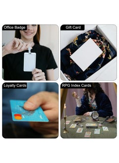 MECCANIXITY 40Pcs Blank Pvc Cards Color, Cr80 15Mil Plastic Cards Blank Id Card Waterproof For Id Badge, Credit Cards, Identification Badges, Printer, Black  - Image 5