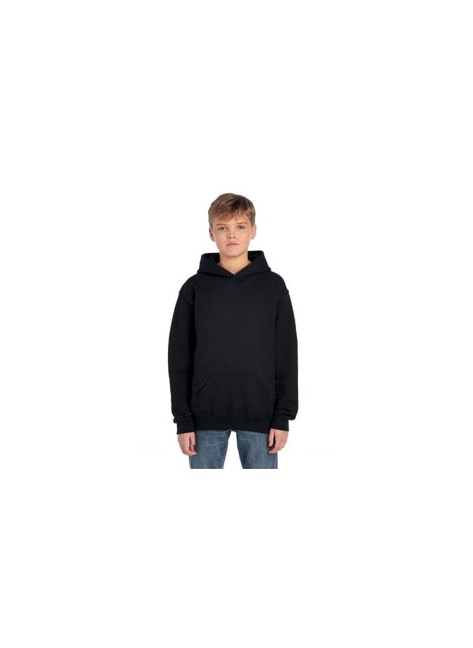 YOKS Plain Casual Black Hoodie For Kids And Adults  - Image 2