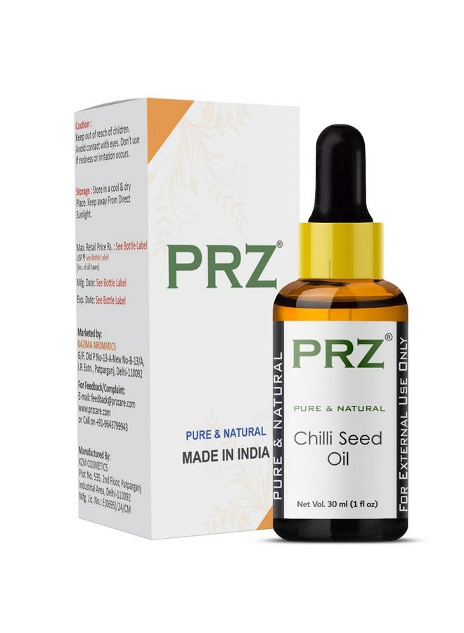 PRZ Chilli Seed Essential Oil Pure Natural Therapeutic Grade Oil For Skin Care & Hair Care, 30 Ml - Image 1