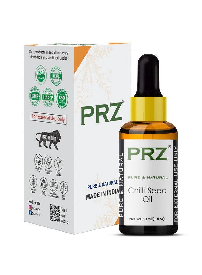 PRZ Chilli Seed Essential Oil Pure Natural Therapeutic Grade Oil For Skin Care & Hair Care, 30 Ml - Image 2