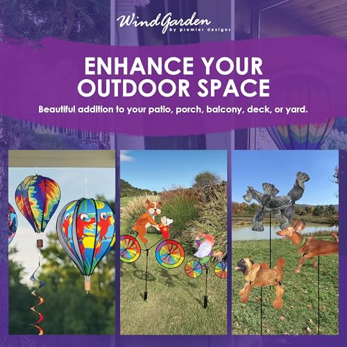 Premier Kites Triple Spinner Peace – Eye-Catching Garden Spinner with Colorful Triple Wheels, Durable Weather-Resistant Fabric, Easy Assembly, Outdoor Décor for Patios, Lawns, Gardens & Yards - Image 5