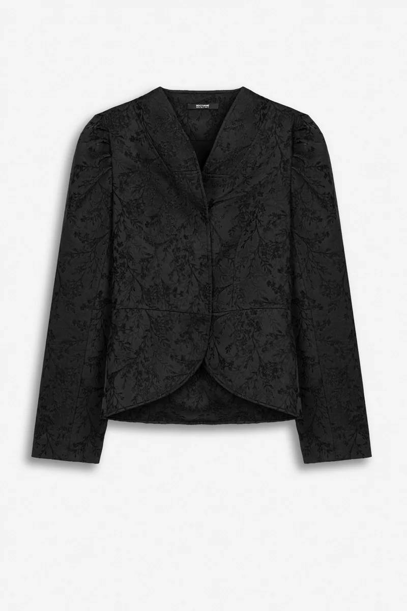 Nocturne  Jacquard Balloon Sleeve Wrap Jacket for Women | Best Price UAE