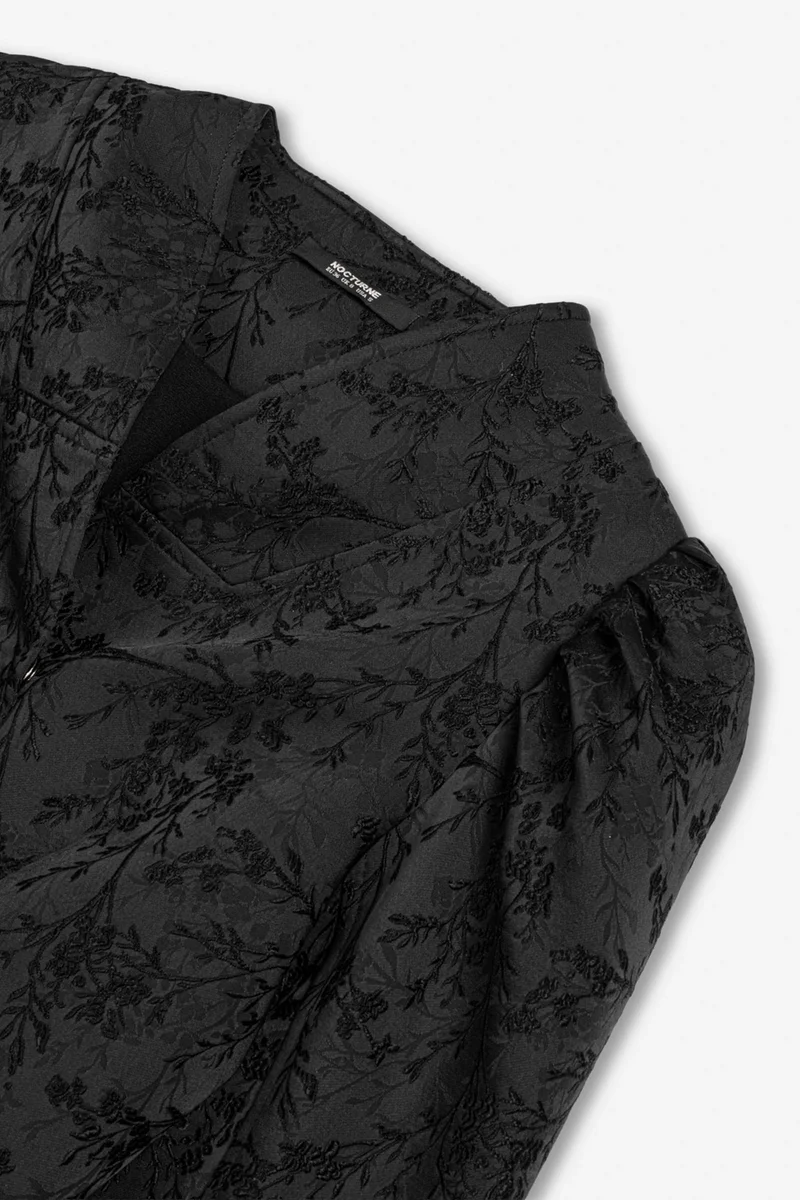 Nocturne  Jacquard Balloon Sleeve Wrap Jacket for Women | Best Price UAE