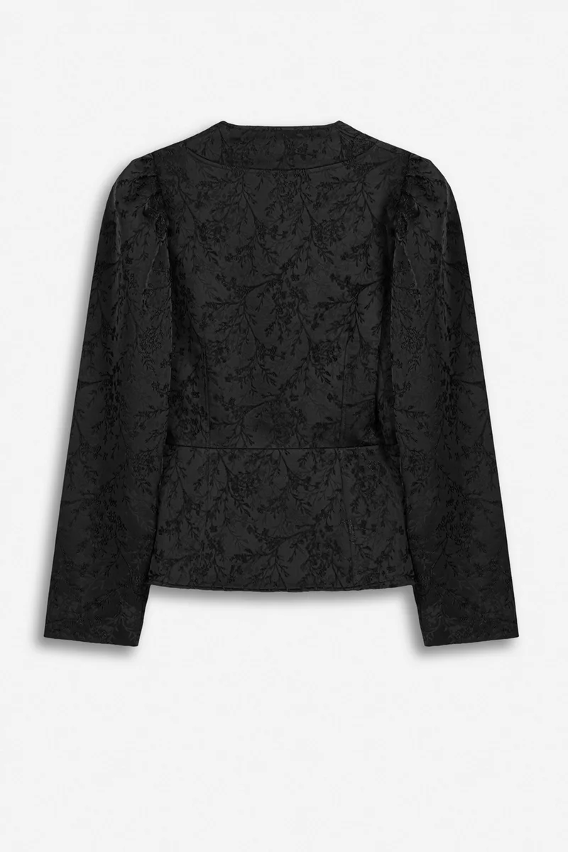 Nocturne  Jacquard Balloon Sleeve Wrap Jacket for Women | Best Price UAE