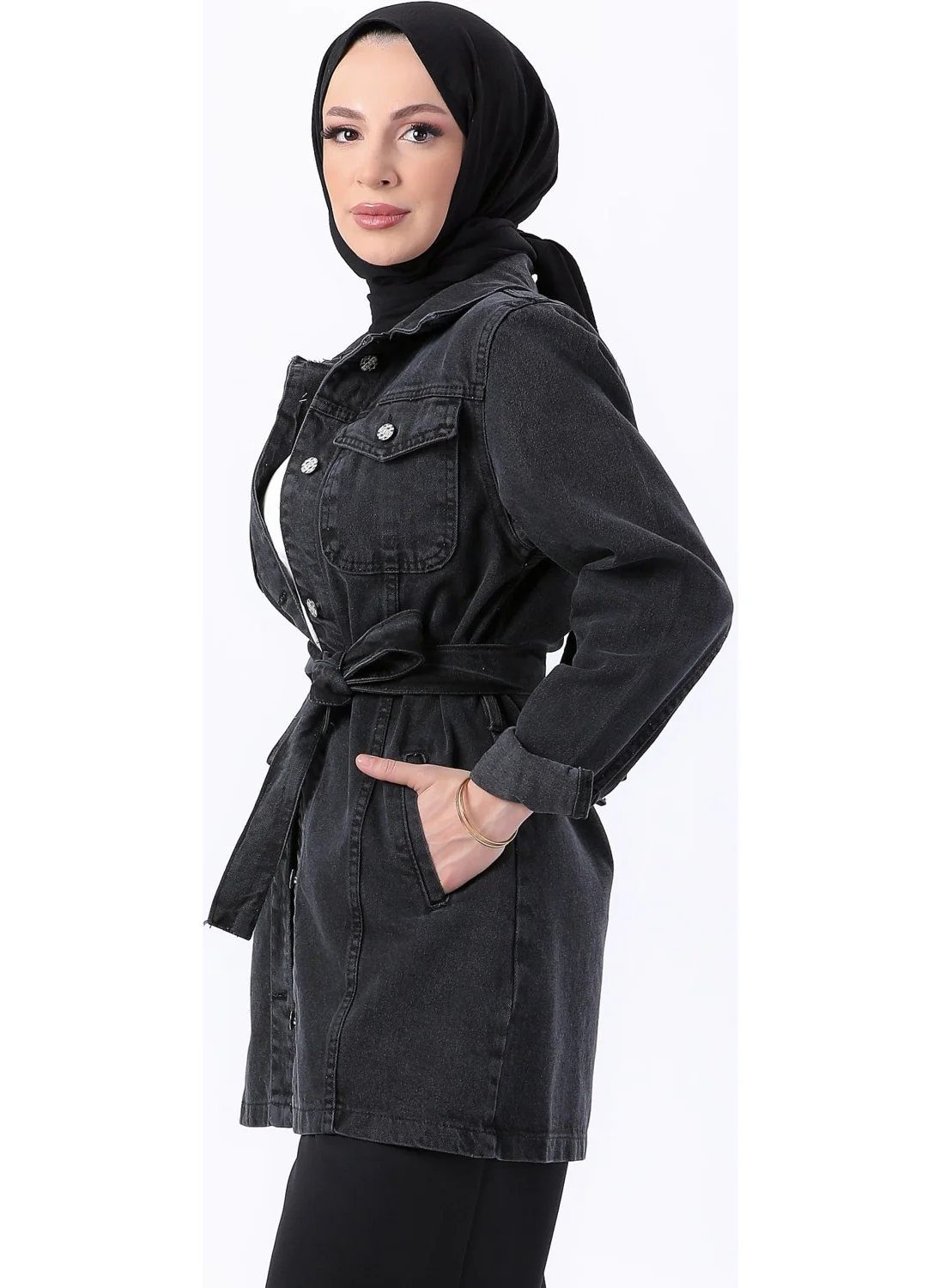 Tofisa 23625-ANTHRACITE Denim Jacket