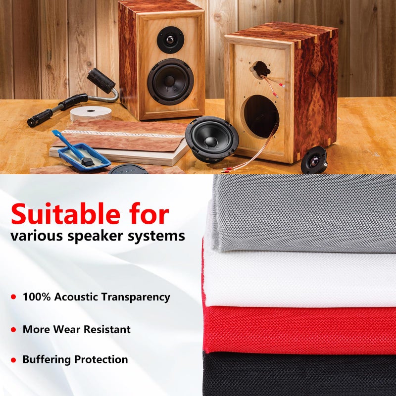 4Bang Speaker Grill Cloth,Acoustic Fabric,3D Speaker Fabric Repair for Speaker,Home/Stage Speakers,Audio Panels,Speaker Cloth (18inchx54inch, Black) - Image 5