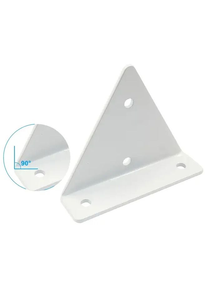 4pcs White Triangle Floating Shelf Brackets Hidden Metal Wall Mounted Easy Install - Image 4