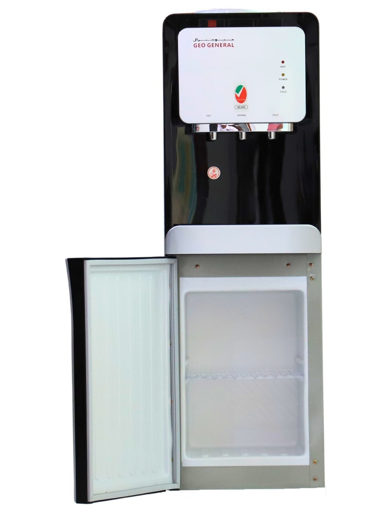 GEO GENERAL GSM-315LB Top Loading Water Dispenser, 3 Taps, Hot and Cold, 5L/h Hot, 2L/h Cold, 550W Heating, 90W Cooling, 640W Total, Black+Silver - Image 3