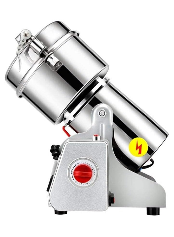DubaiGallery High-Speed Electric Grain Grinder Mill Stainless Steel Powder Grinder Machine Commercial Grain Mill Spice Grinder Pulverizer for Dried Cereals Grains Spices Herbs - Image 3