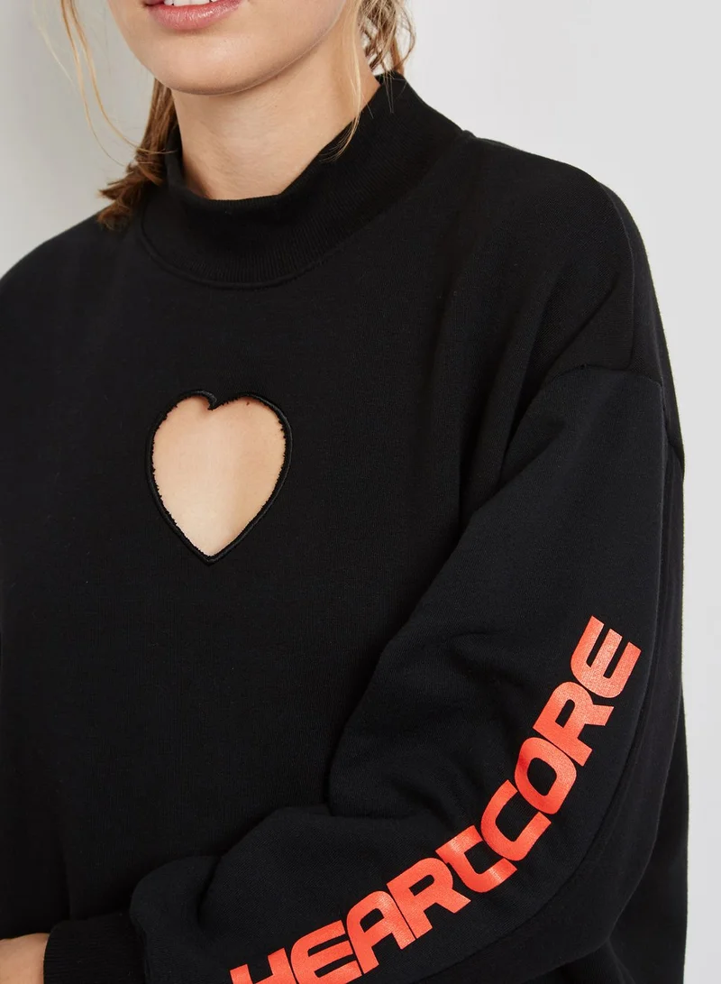 Local Heroes Heart Cut Out Sweatshirt